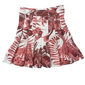 J. Lindeberg Women’s Tennis Skort Skirt Size XS Coral Hibiscus Pink Floral